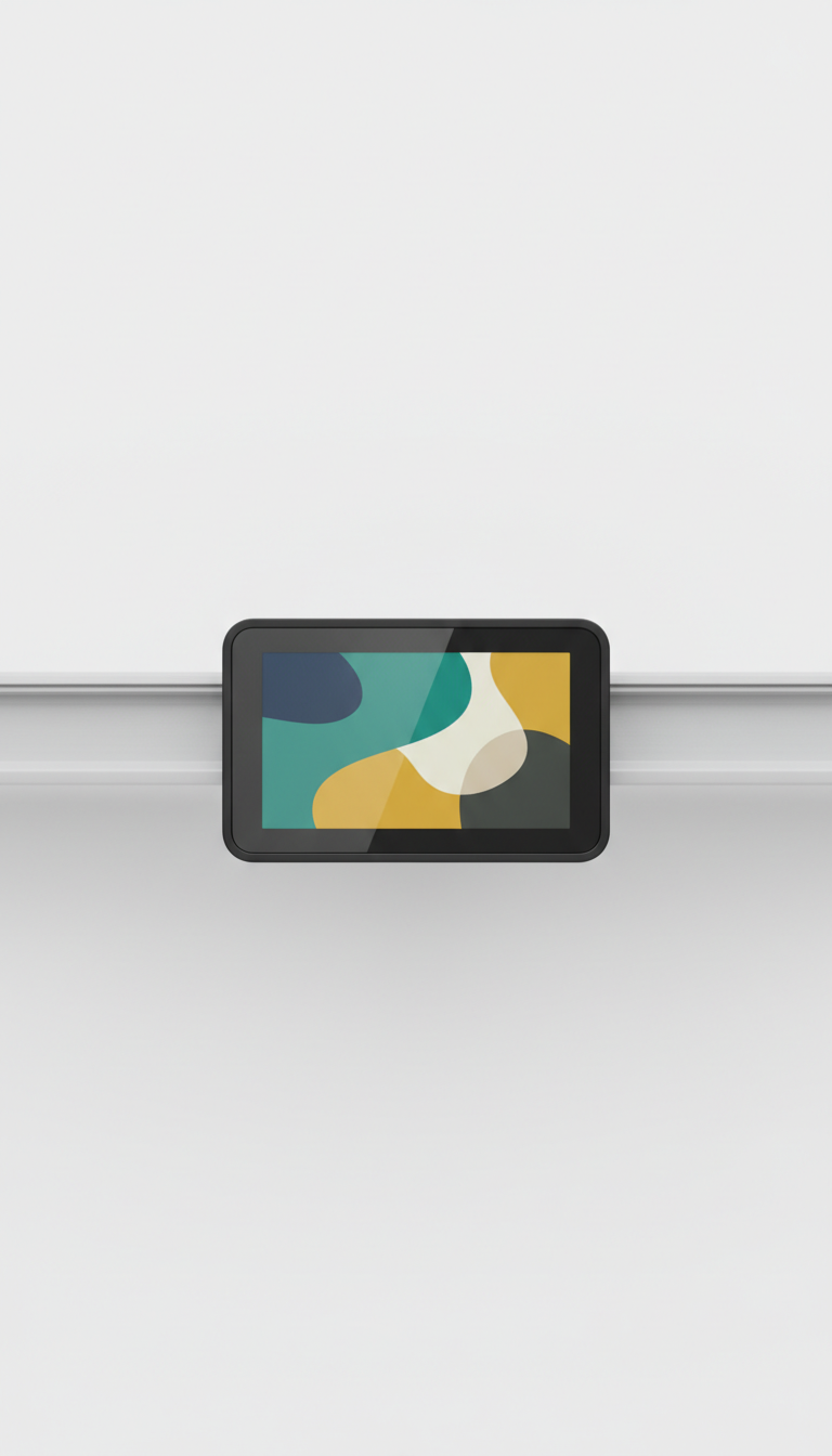 E-Paper Shelf Label with Rail Mount